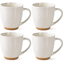 Load image into Gallery viewer, AmorArc 12oz Coffee Mugs, Ceramic Coffee Mugs set of 4 for Man, Woman, Dad, Mom, Modern Coffee Cups with handle for Latte/Cappuccino/Milk/Cocoa. Dishwasher&Microwave Safe, Light Beige