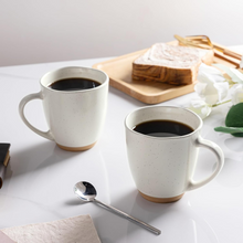 Load image into Gallery viewer, AmorArc 12oz Coffee Mugs, Ceramic Coffee Mugs set of 4 for Man, Woman, Dad, Mom, Modern Coffee Cups with handle for Latte/Cappuccino/Milk/Cocoa. Dishwasher&Microwave Safe, Light Beige