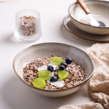 Load image into Gallery viewer, AmorArc Ceramic Cereal Bowls Set of 6, 24 oz Handmade Stoneware Bowls Set for Cereal Soup Salad, Stylish Kitchen bowls for Meal, Dishwasher & Microwave Safe, Reactive Glaze-Cappuccino