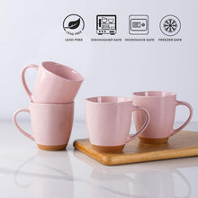 Load image into Gallery viewer, AmorArc 12oz Coffee Mugs, Ceramic Coffee Mugs set of 4 for Man, Woman, Dad, Mom, Modern Coffee Mugs with handle for Latte/Cappuccino/Milk/Cocoa. Dishwasher&Microwave Safe, Cloud Pink