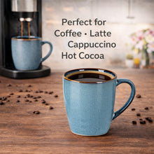 Load image into Gallery viewer, AmorArc Ceramic Coffee Mugs Set of 6, 12oz Stoneware Coffee Mugs Set For Dad Mom Women MEN, Light Weight Coffee Cups for Latte/Tea/Beer/Hot Cocoa, Dishwasher & Microwave Safe,Space Blue