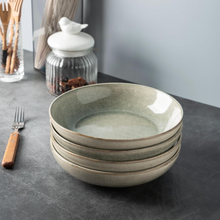 Load image into Gallery viewer, AmorArc 8.5'' Large Pasta Bowls, 36oz Stoneware Wide Serving Bowls Set of 6 for Kitchen for Salad,Fruit,Oatmeal, Microwave Safe, Reactive Glaze