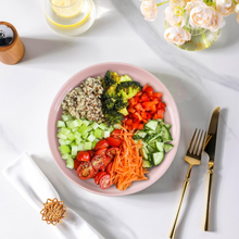 Load image into Gallery viewer, AmorArc 9.0" Large Ceramic Pasta Bowls, 32oz Handmade Speckled Stoneware Pasta Bowls Set of 4, Microwave & Dishwasher Safe Bowls With Terracotta Underside for Fruit Pasta Salad-Pink