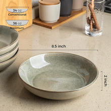 Load image into Gallery viewer, AmorArc 8.5'' Large Pasta Bowls, 36oz Stoneware Wide Serving Bowls Set of 6 for Kitchen for Salad,Fruit,Oatmeal, Microwave Safe, Reactive Glaze