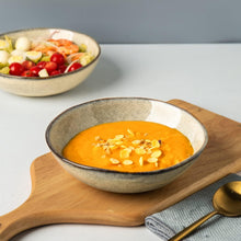 Load image into Gallery viewer, AmorArc Ceramic Cereal Bowls Set of 6, 24 oz Handmade Stoneware Bowls Set for Cereal Soup Salad, Stylish Kitchen bowls for Meal, Dishwasher & Microwave Safe, Reactive Glaze-Reactive Color