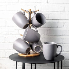 Load image into Gallery viewer, AmorArc 16oz Coffee Mugs Set of 6, Large Ceramic coffee mugs with large Handle for Men Women,16oz Coffee Mugs for Coffee,Tea,Latte,Cocoa. Easy to Hold&Clean, Dishwasher&Microwave Safe, Matte Grey