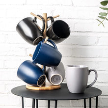 Load image into Gallery viewer, AmorArc 16oz Coffee Mugs Set of 6, Large Ceramic Coffee Mugs for Man, Woman, Dad, Mom, Modern Coffee Mugs Set with Handle for Tea/Latte/Cappuccino/Milk/Cocoa. Dishwasher&Microwave Safe, Multi