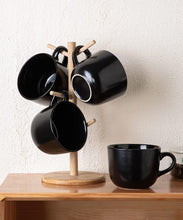 Load image into Gallery viewer, AmorArc 24 oz Soup Mugs with Handles, Jumbo Ceramic Bowls Mugs Set with handles for Coffee Cereal Cappuccino Snacks, Microwave&Dishwasher safe Soup Cups for Meal-Black