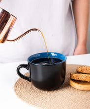 Load image into Gallery viewer, AmorArc 24 oz Soup Mugs with Handles, Jumbo Ceramic Bowls Mugs Set with handles for Coffee Cereal Cappuccino Snacks, Microwave&Dishwasher safe Soup Cups for Meal-Blue