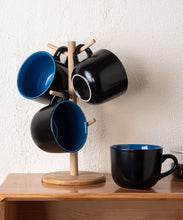 Load image into Gallery viewer, AmorArc 24 oz Soup Mugs with Handles, Jumbo Ceramic Bowls Mugs Set with handles for Coffee Cereal Cappuccino Snacks, Microwave&Dishwasher safe Soup Cups for Meal-Blue