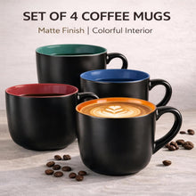 Load image into Gallery viewer, AmorArc 24 oz Soup Mugs with Handles, Jumbo Ceramic Bowls Mugs Set with handles for Coffee Cereal Cappuccino Snacks, Microwave&Dishwasher safe Soup Cups for Meal-Multicolor