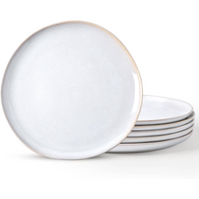 Load image into Gallery viewer, AmorArc Ceramic Dinner Plates Set of 6,10.5 Inch Handmade Reactive Glaze Stoneware Plates, Rustic Shape Dinnerware Dish Set for Kitchen, Microwave & Dishwasher Safe, Scratch Resistant-Reactive Color