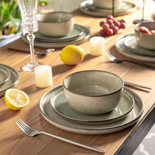 Load image into Gallery viewer, AmorArc Dinner Plates Set of 6, 10.5 Inch Reactive Glaze Ceramic Plates Set, Microwave, Dishwasher Safe, Scratch Resistant, Modern Large Dinnerware Dishes Set Kitchen Stoneware Plates-Reactive Glaze