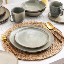 Load image into Gallery viewer, AmorArc Ceramic Dinnerware Sets,Handmade Reactive Glaze Stoneware Plates and Bowls Sets,Highly Chip and Crack Resistant | Dishwasher & Microwave Safe Dishes Set,Service for 4 Set(12pc),Reactive Glaze