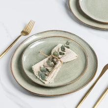 Load image into Gallery viewer, AmorArc Ceramic Dinnerware Sets,Handmade Reactive Glaze Stoneware Plates and Bowls Sets,Highly Chip and Crack Resistant | Dishwasher & Microwave Safe Dishes Set,Service for 4 Set(12pc),Reactive Glaze