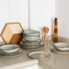 Load image into Gallery viewer, AmorArc Ceramic Dinnerware Sets,Handmade Reactive Glaze Stoneware Plates and Bowls Sets,Highly Chip and Crack Resistant | Dishwasher & Microwave Safe Dishes Set,Service for 4 Set(12pc),Reactive Glaze
