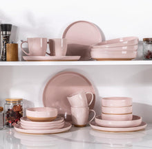 Load image into Gallery viewer, AmorArc 8.75'' Large Ceramic Pasta Bowls, 36oz Handpainted Stoneware Bowls Set of 4, Microwave&Dishwasher Safe Bowls with Rustic Terracotta Underside for Pasta Salad, Cloud Pink