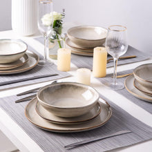 Load image into Gallery viewer, AmorArc Ceramic Plates Set of 6, 8.5 Inch Handmade Reactive Glaze Stoneware Plates set for Dessert, Salad, Appetizer, Dinner, Microwave & Dishwasher Safe, Scratch Resistant-Cappuccino