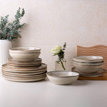 Load image into Gallery viewer, AmorArc Ceramic Plates Set of 6, 8.5 Inch Handmade Reactive Glaze Stoneware Plates set for Dessert, Salad, Appetizer, Dinner, Microwave & Dishwasher Safe, Scratch Resistant-Cappuccino