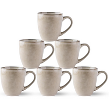 Load image into Gallery viewer, AmorArc Ceramic Coffee Mugs Set of 6, 12oz Stoneware Coffee Mugs Set For Dad Mom Women MEN, Light Weight Ceramic Coffee Cups for Latte/Tea/Beer/Hot Cocoa, Dishwasher & Microwave Safe,Cappuccino