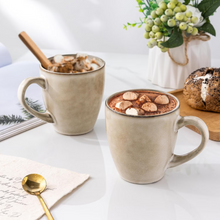 Load image into Gallery viewer, AmorArc Ceramic Coffee Mugs Set of 6, 12oz Stoneware Coffee Mugs Set For Dad Mom Women MEN, Light Weight Ceramic Coffee Cups for Latte/Tea/Beer/Hot Cocoa, Dishwasher & Microwave Safe,Cappuccino