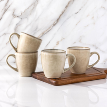 Load image into Gallery viewer, AmorArc Ceramic Coffee Mugs Set of 4, 12oz Stoneware Coffee Mugs Set For Dad Mom Women MEN, Light Weight Ceramic Coffee Cups for Latte/Tea/Beer/Hot Cocoa, Dishwasher & Microwave Safe,Cappuccino