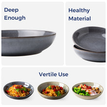 Load image into Gallery viewer, 8.5 inch Stoneware Pasta/ Salad Bowls 36OZ Set of 4 - APB009