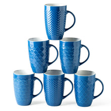 Load image into Gallery viewer, Ceramic Tall Coffee Mugs with Geometric Patterns 20OZ Set of 6 - ACM002