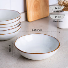 Load image into Gallery viewer, Handmade Stoneware Cereal /Soup /Salad Bowls 24OZ Set of 6 -ACB007
