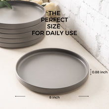 Load image into Gallery viewer, Matte Stoneware Dinner Plates 8.0 Inch Set of 6 - ASP001