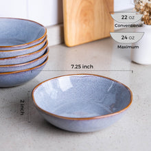 Load image into Gallery viewer, Handmade Stoneware Cereal /Soup /Salad Bowls 24OZ Set of 6 -ACB007