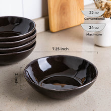 Load image into Gallery viewer, Handmade Stoneware Cereal /Soup /Salad Bowls 24OZ Set of 6 -ACB007