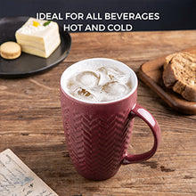 Load image into Gallery viewer, Ceramic Tall Coffee Mugs with Geometric Patterns 20OZ Set of 6 - ACM002