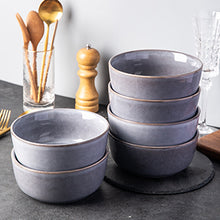 Load image into Gallery viewer, Reactive Glaze Cereal/ Soup/ Salad Bowls 26OZ Set of 6-ACB009