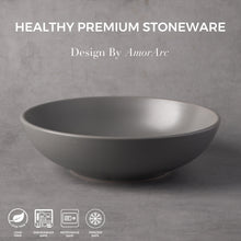 Load image into Gallery viewer, 42OZ Large Ceramic Salad/ Pasta Bowls Set of 4 - LPB003