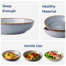 Load image into Gallery viewer, 8.5 inch Ceramic Salad / Pasta Bowls 36OZ Set of 4