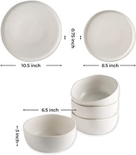 Load image into Gallery viewer, Wavy Rim Stoneware Ceramic Dinnerware Set (16pcs)