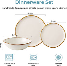 Load image into Gallery viewer, Handmade Reactive Glaze Dinnerware Set for 4 (12pc)