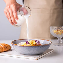 Load image into Gallery viewer, Hand Crafted Stoneware Plates and Bowls Set for 6 (18pcs)