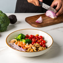 Load image into Gallery viewer, 8.5 inch Ceramic Salad / Pasta Bowls 36OZ Set of 4
