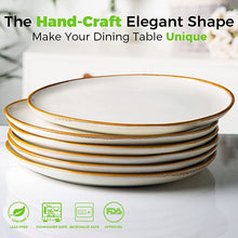 Load image into Gallery viewer, Hand Crafted Stoneware Plates and Bowls Set for 6 (18pcs)
