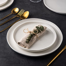 Load image into Gallery viewer, Wavy Rim Stoneware Ceramic Dinnerware Set (16pcs)