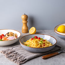 Load image into Gallery viewer, 8.5 inch Ceramic Salad / Pasta Bowls 36OZ Set of 4