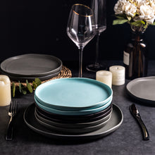 Load image into Gallery viewer, 8.5 Inch Salad Plates Set of 6 with Wavy Rim - ASP005 Microwave, Dishwasher Safe, Scratch Resistant