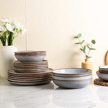 Load image into Gallery viewer, Handmade Reactive Glaze Dinnerware Set for 4 (12pc)