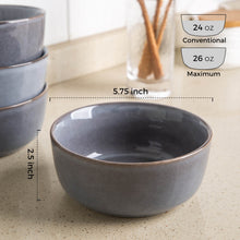 Load image into Gallery viewer, Reactive Glaze Cereal/ Soup/ Salad Bowls 26OZ Set of 6-ACB009