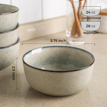 Load image into Gallery viewer, Reactive Glaze Cereal/ Soup/ Salad Bowls 26OZ Set of 6-ACB009