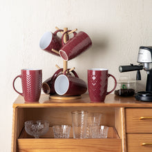 Load image into Gallery viewer, Ceramic Tall Coffee Mugs with Geometric Patterns 20OZ Set of 6 - ACM002