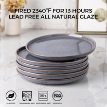 Load image into Gallery viewer, Reactive Glaze Ceramic Plates 10.75 Inch Set of 6 -ADP009
