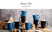 Load image into Gallery viewer, Ceramic Tall Coffee Mugs with Geometric Patterns 20OZ Set of 6 - ACM002